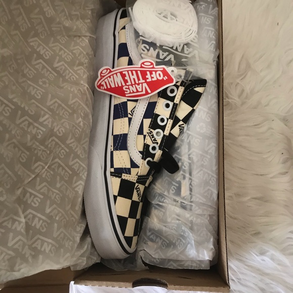 Last one✨Vans Old Skool 'Big Check Black Navy' - Picture 7 of 8